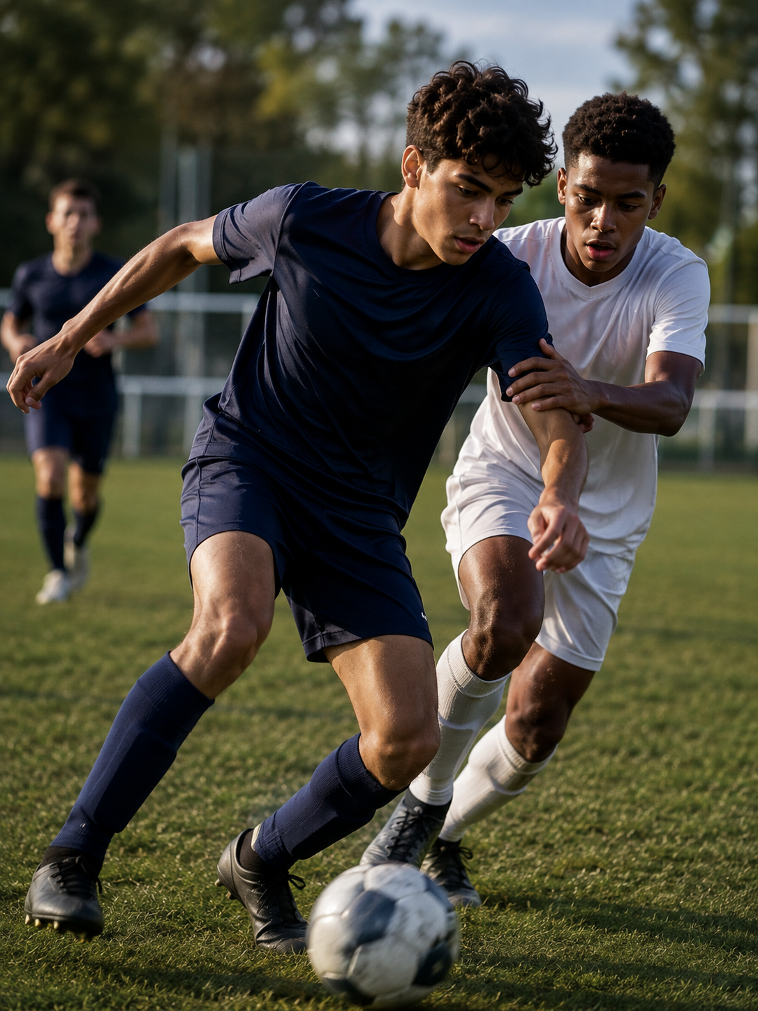 Jeunes joueurs et joueuses en match de championnat